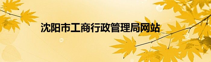 沈阳市工商行政管理局网站