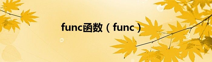 func函数（func）