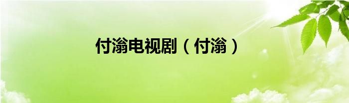 付滃电视剧（付滃）