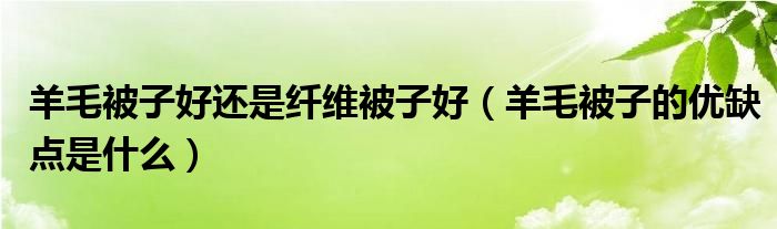 羊毛被子好还是纤维被子好（羊毛被子的优缺点是什么）