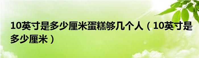 10英寸是多少厘米蛋糕够几个人（10英寸是多少厘米）