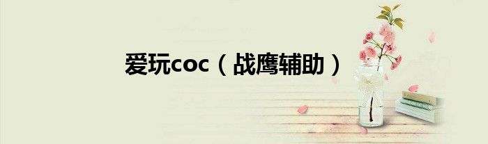 爱玩coc（战鹰辅助）