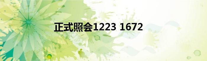 正式照会1223 1672