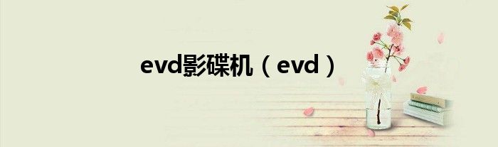 evd影碟机（evd）