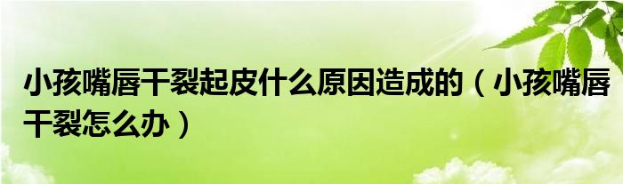 小孩嘴唇干裂起皮什么原因造成的（小孩嘴唇干裂怎么办）