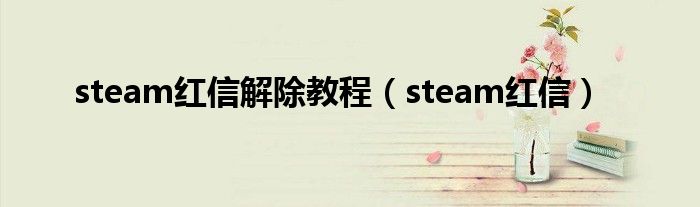 steam红信解除教程（steam红信）