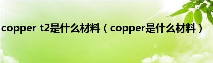 copper t2是什么材料（copper是什么材料）