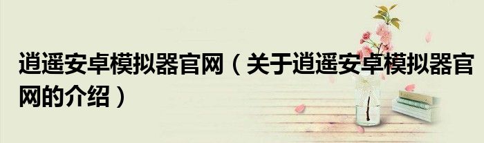 逍遥安卓模拟器官网（关于逍遥安卓模拟器官网的介绍）