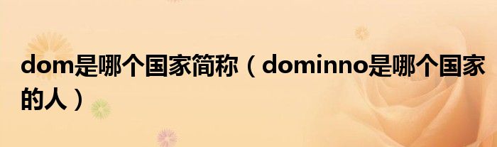 dom是哪个国家简称（dominno是哪个国家的人）