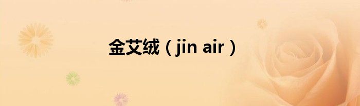 金艾绒（jin air）