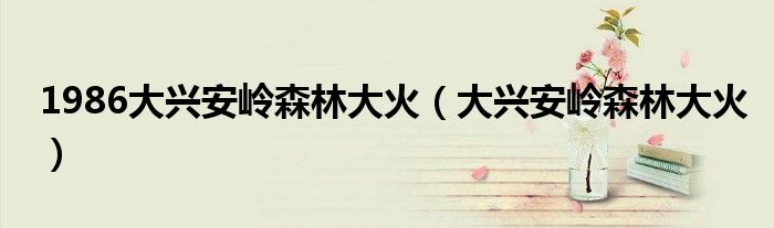 1986大兴安岭森林大火（大兴安岭森林大火）