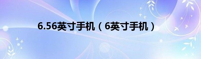 6.56英寸手机（6英寸手机）