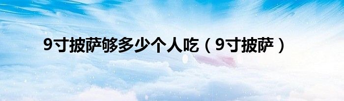 9寸披萨够多少个人吃（9寸披萨）