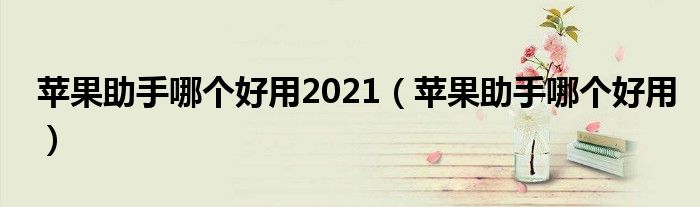 苹果助手哪个好用2021（苹果助手哪个好用）