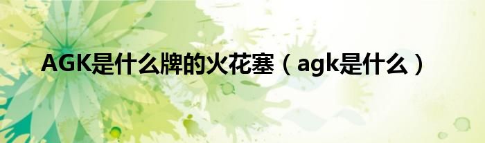 AGK是什么牌的火花塞（agk是什么）