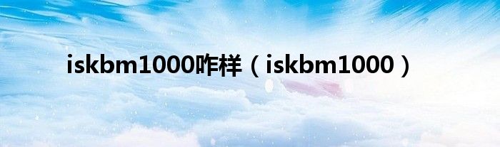 iskbm1000咋样（iskbm1000）