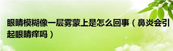 眼睛模糊像一层雾蒙上是怎么回事（鼻炎会引起眼睛痒吗）