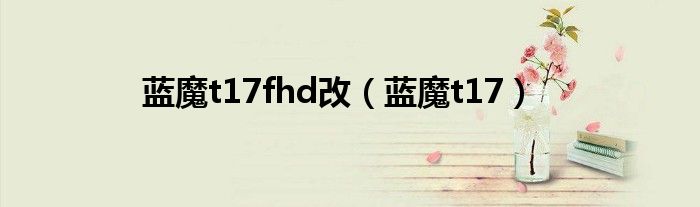 蓝魔t17fhd改（蓝魔t17）