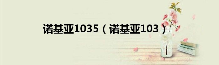 诺基亚1035（诺基亚103）