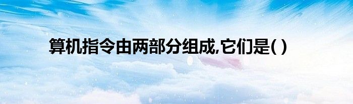 算机指令由两部分组成,它们是( )