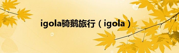 igola骑鹅旅行（igola）