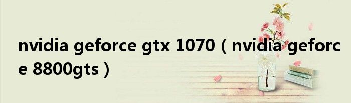 nvidia geforce gtx 1070（nvidia geforce 8800gts）