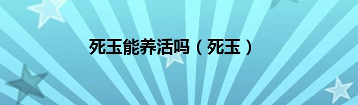 死玉能养活吗（死玉）