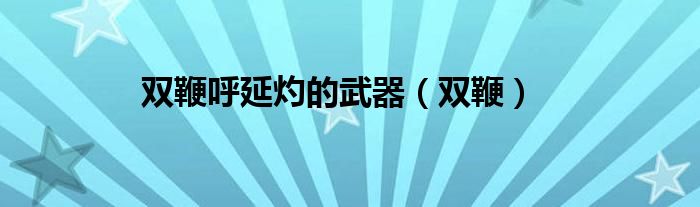 双鞭呼延灼的武器（双鞭）