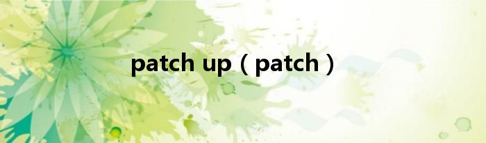 patch up（patch）