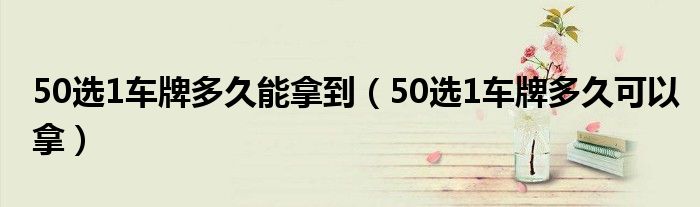 50选1车牌多久能拿到（50选1车牌多久可以拿）