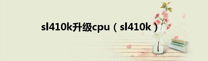 sl410k升级cpu（sl410k）