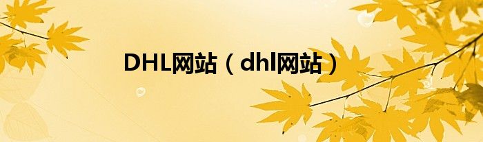 DHL网站（dhl网站）