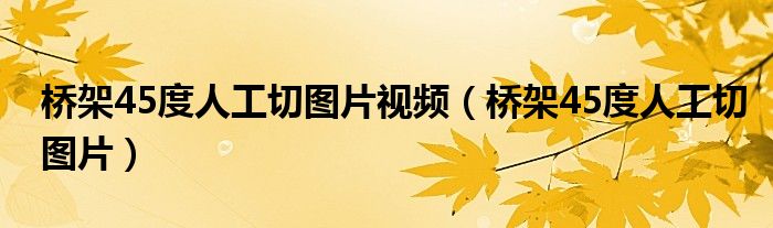 桥架45度人工切图片视频（桥架45度人工切图片）