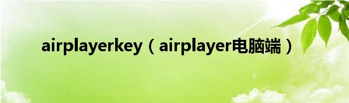 airplayerkey（airplayer电脑端）