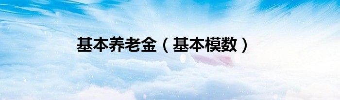 基本养老金（基本模数）