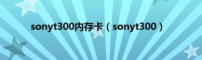 sonyt300内存卡（sonyt300）