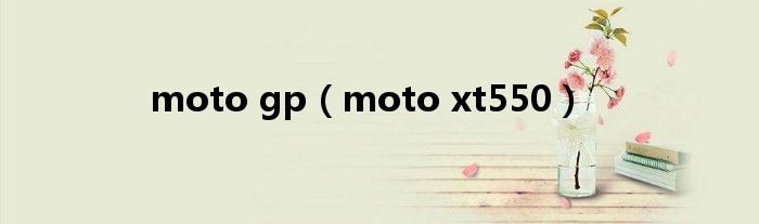 moto gp（moto xt550）