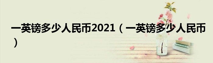 一英镑多少人民币2021（一英镑多少人民币）