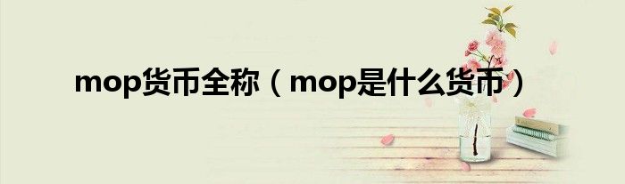 mop货币全称（mop是什么货币）