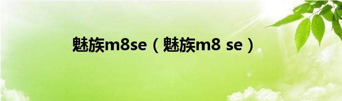 魅族m8se（魅族m8 se）