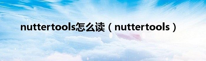 nuttertools怎么读（nuttertools）