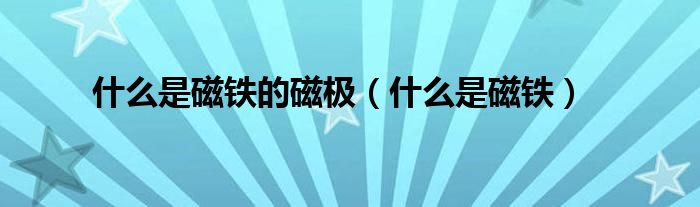 什么是磁铁的磁极（什么是磁铁）