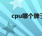 cpu哪个牌子好用（cpu哪个牌子好）