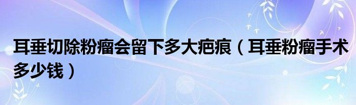 耳垂切除粉瘤会留下多大疤痕（耳垂粉瘤手术多少钱）