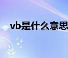 vb是什么意思网络用语（vb是什么意思）