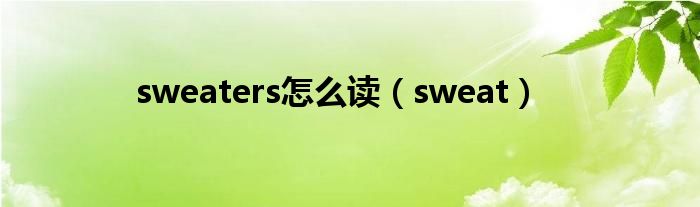 sweaters怎么读（sweat）