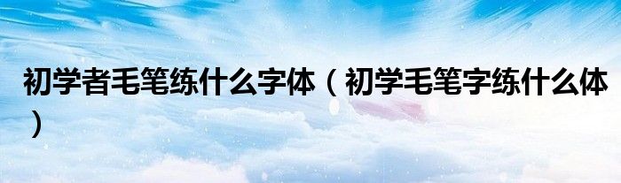 初学者毛笔练什么字体（初学毛笔字练什么体）