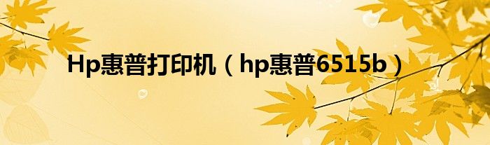 Hp惠普打印机（hp惠普6515b）