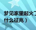 梦见家里起火了又扑灭了（梦见家里着火了是什么征兆）