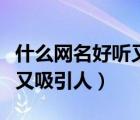 什么网名好听又吸引人两个字（什么网名好听又吸引人）